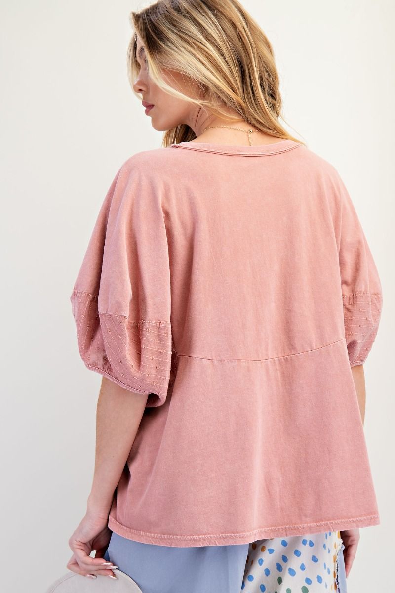 June Washed Lace Top