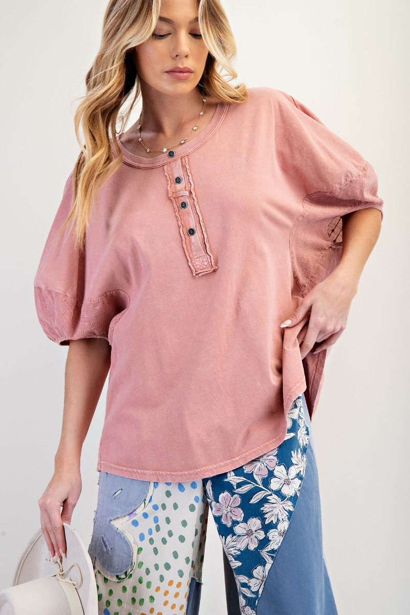 June Washed Lace Top