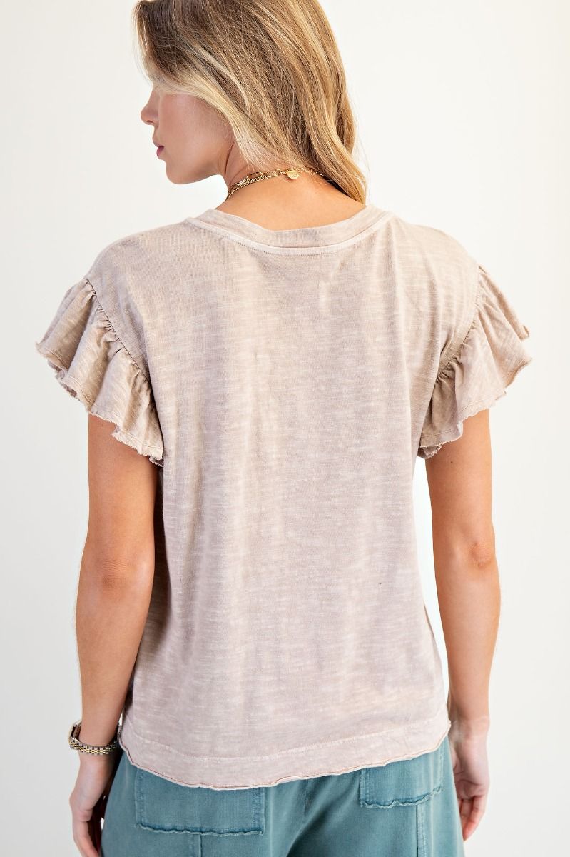 Ruffle Ridge Tee | Mushroom