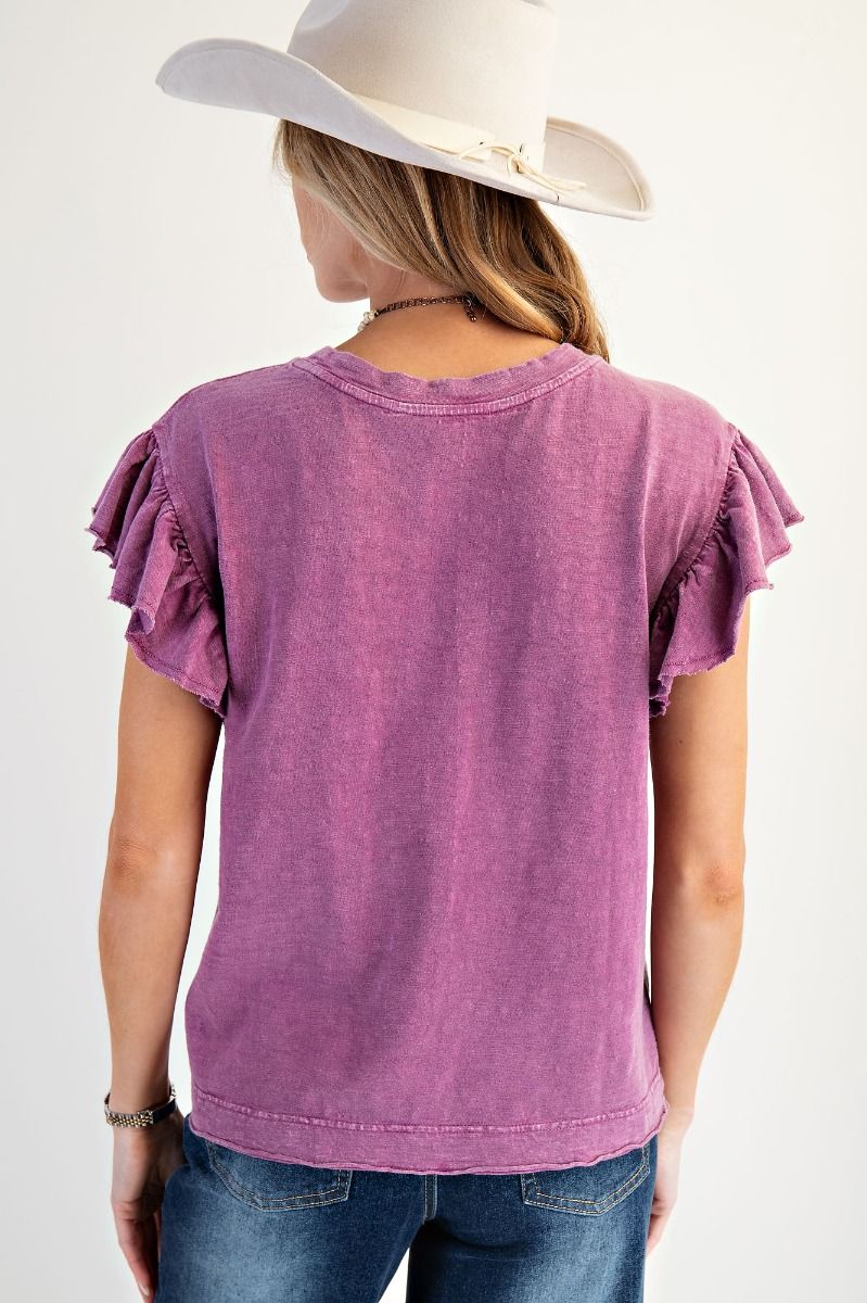 Ruffle Ridge Tee | Orchid