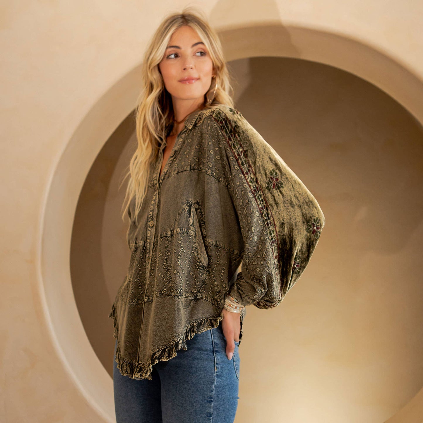Elara Grace Stonewashed Top