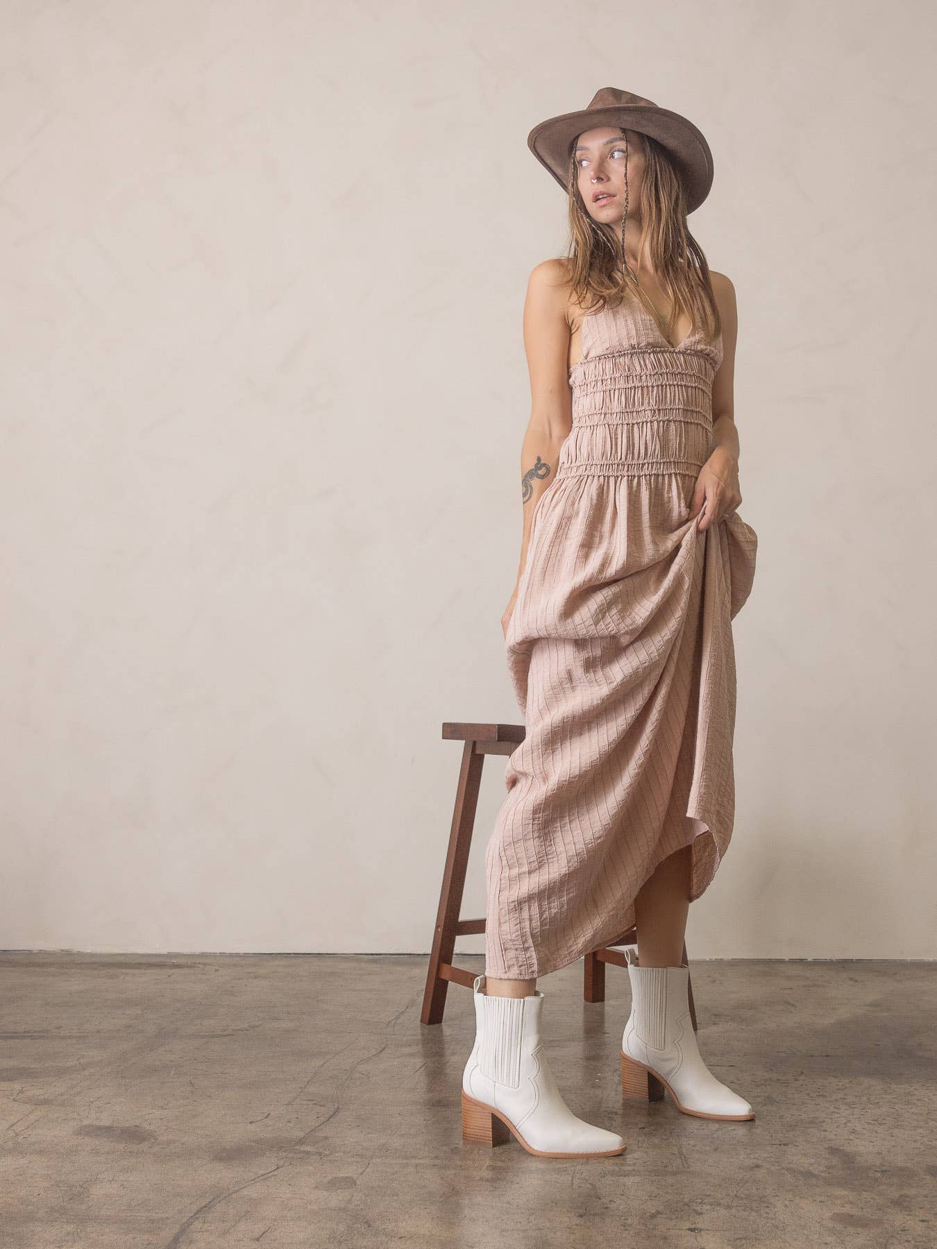 The Addison | Winter White Western Booty