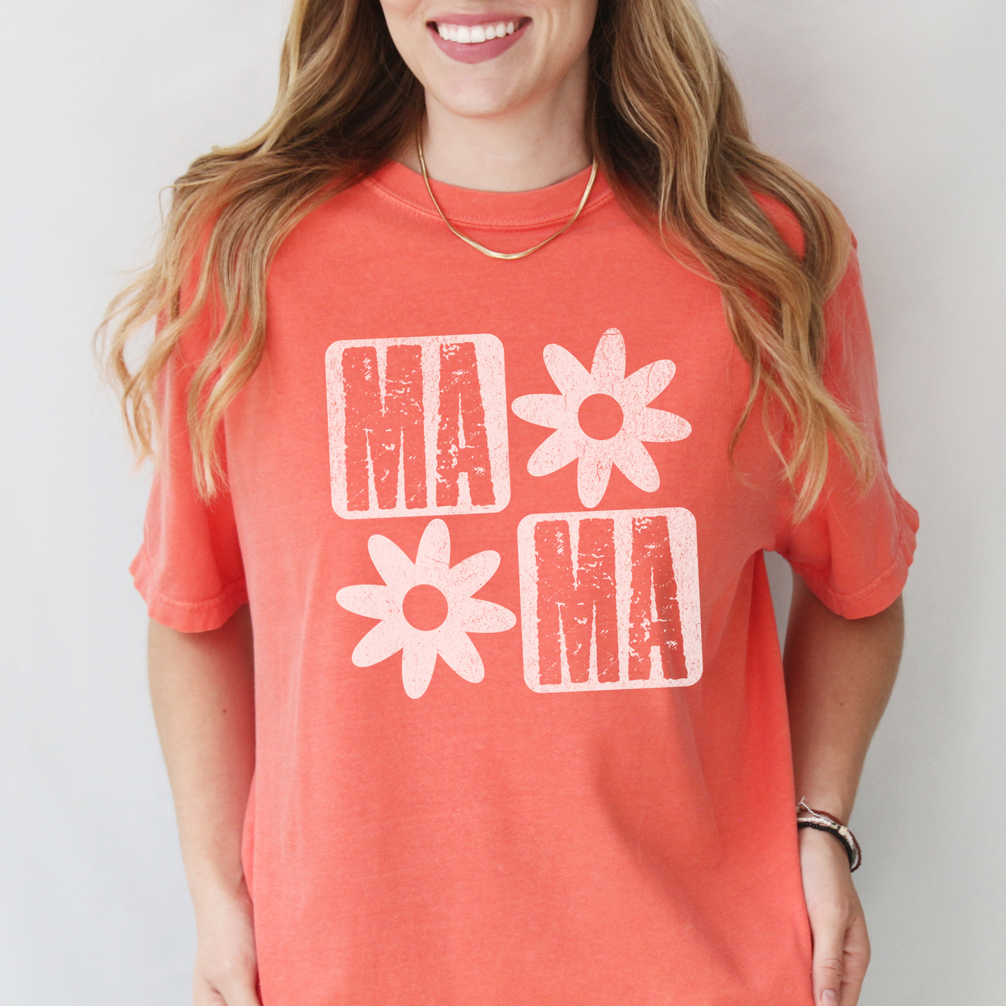 Flower Mama Tee | Coral