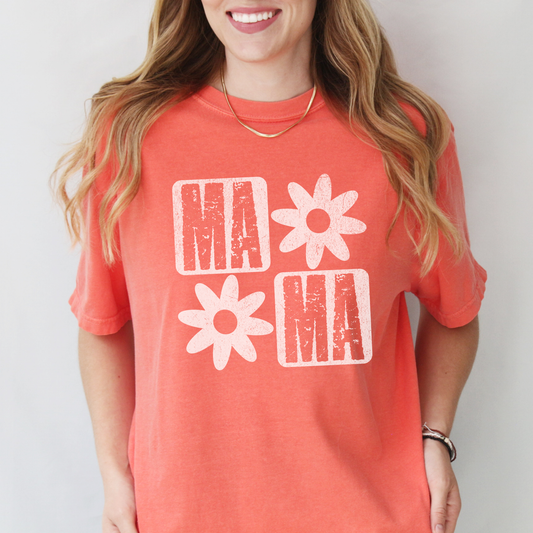 Flower Mama Tee | Coral