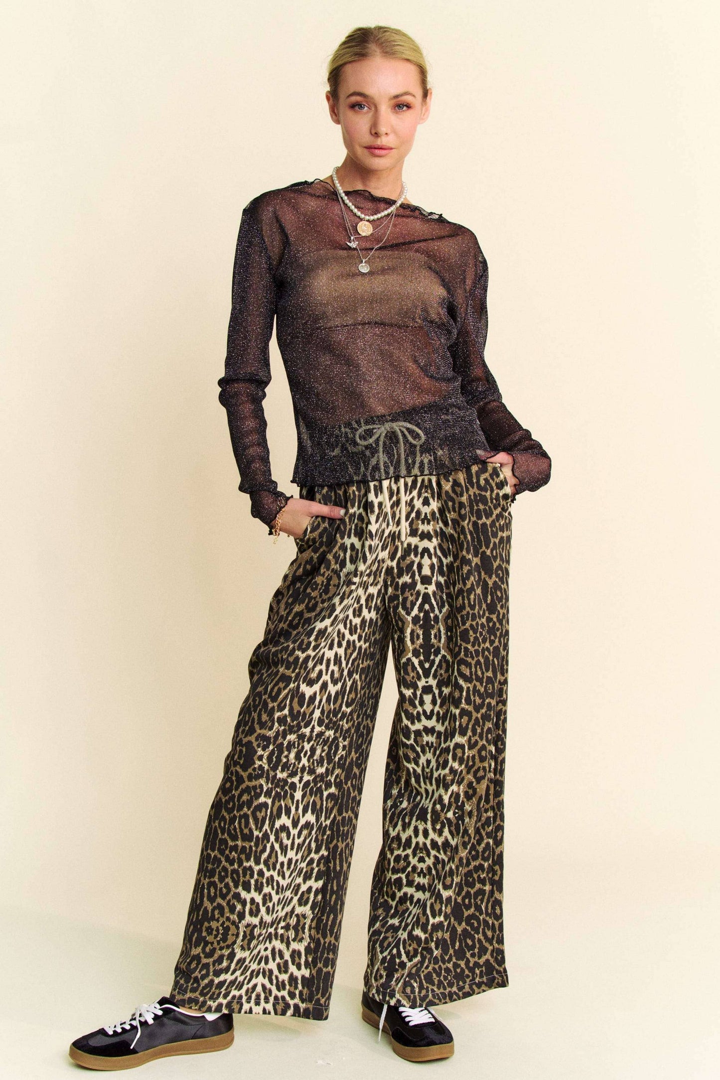 Rosalind Shimmer Mesh Top