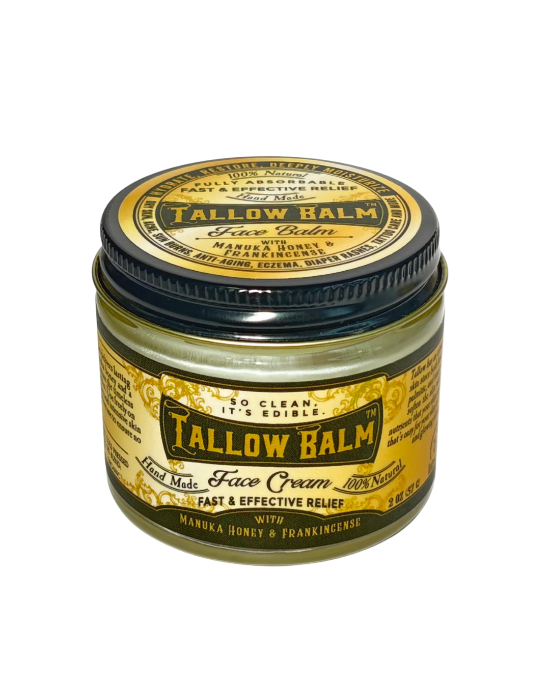 Tallow Face Cream with Manuka Honey & Castor Oil
