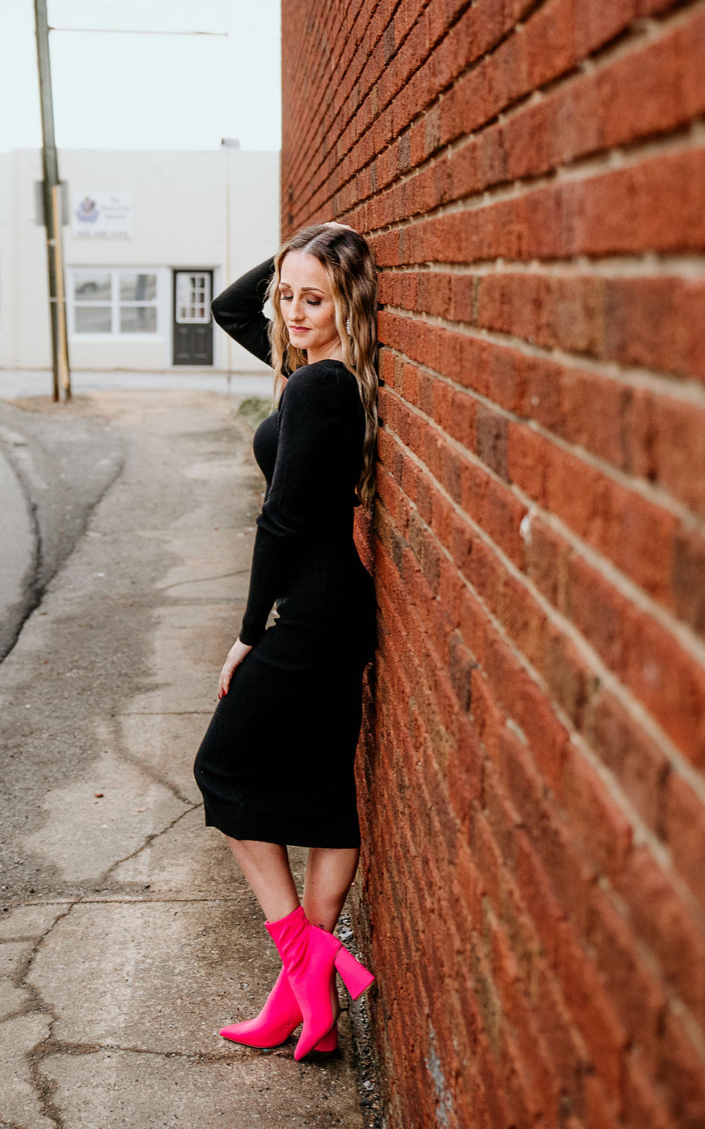 Long Sleeve Ribbed Midi Dress