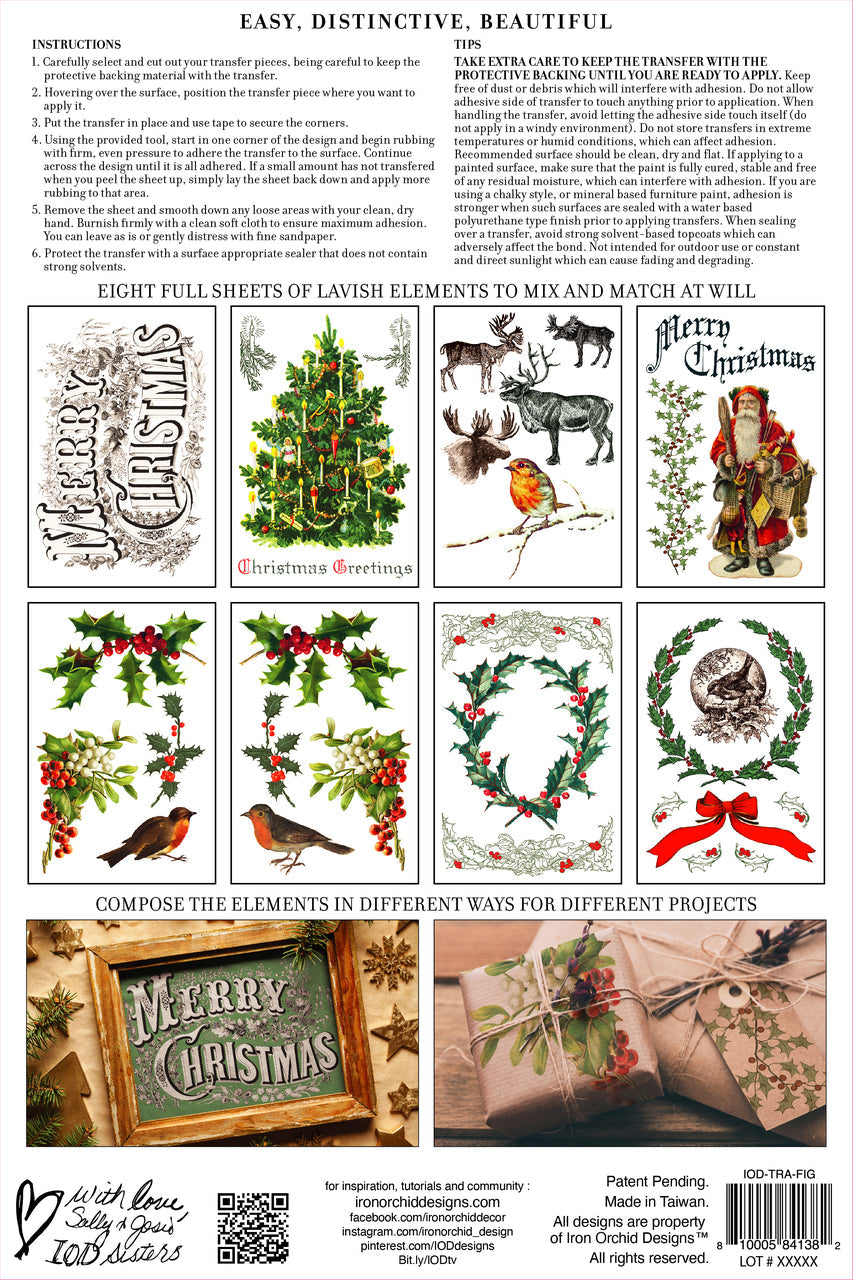 Back Package, Figgy Pudding IOD Transfer