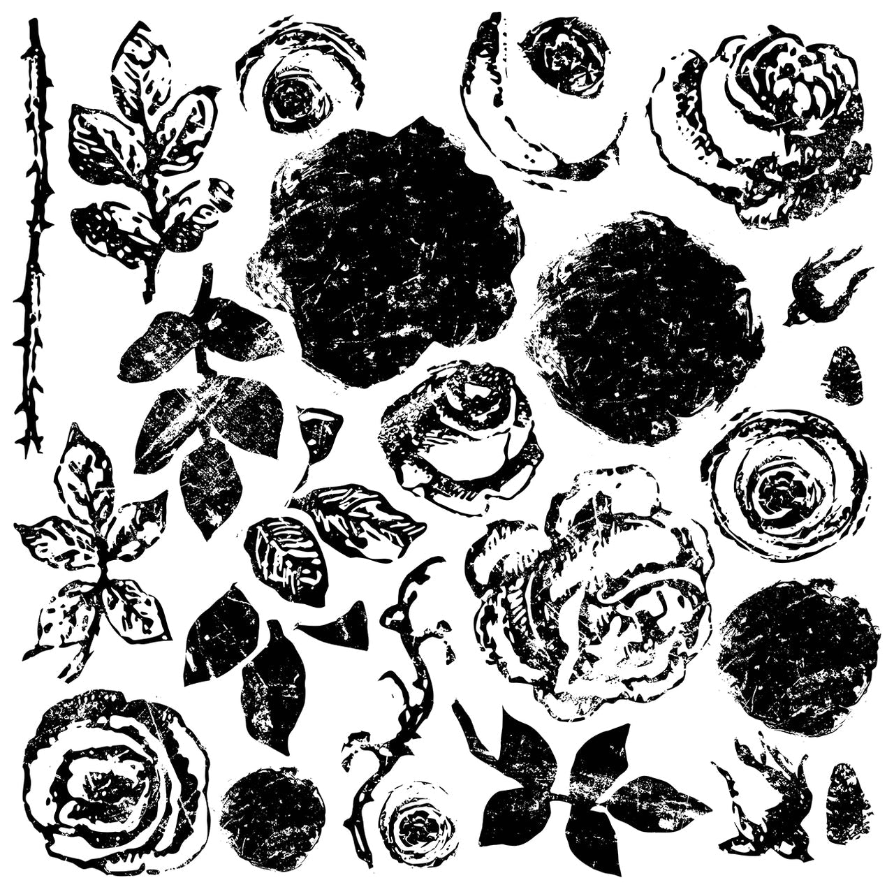 Painterly Roses IOD Stamps