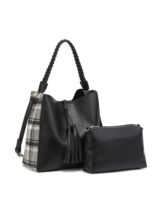 Dina Plaid Handbag