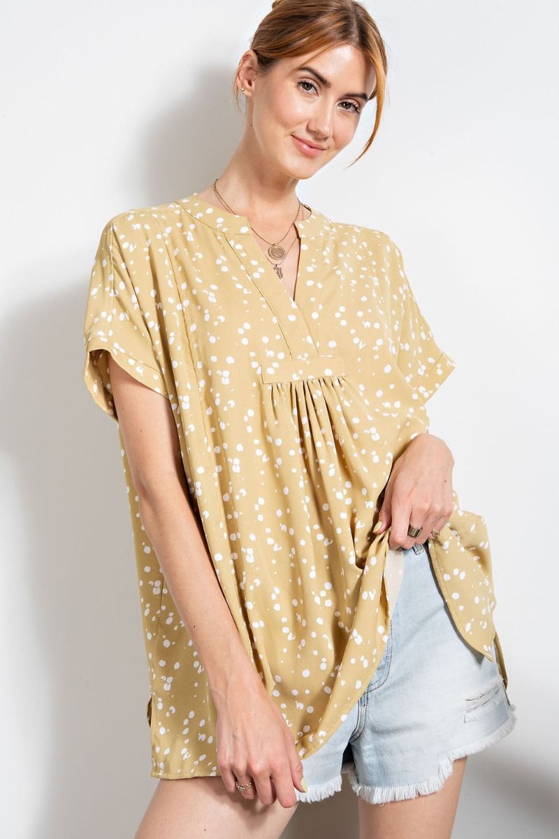 Kiwi Leopard Slouch Top