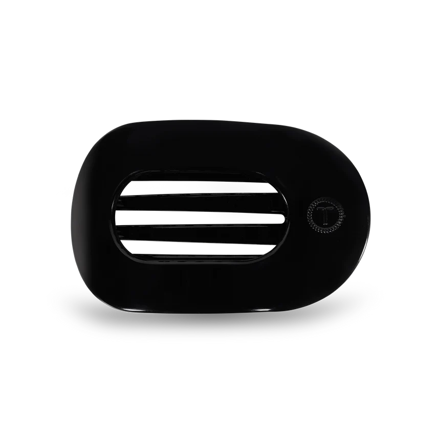TELETIES - Jet Black Medium Flat Hair Clip