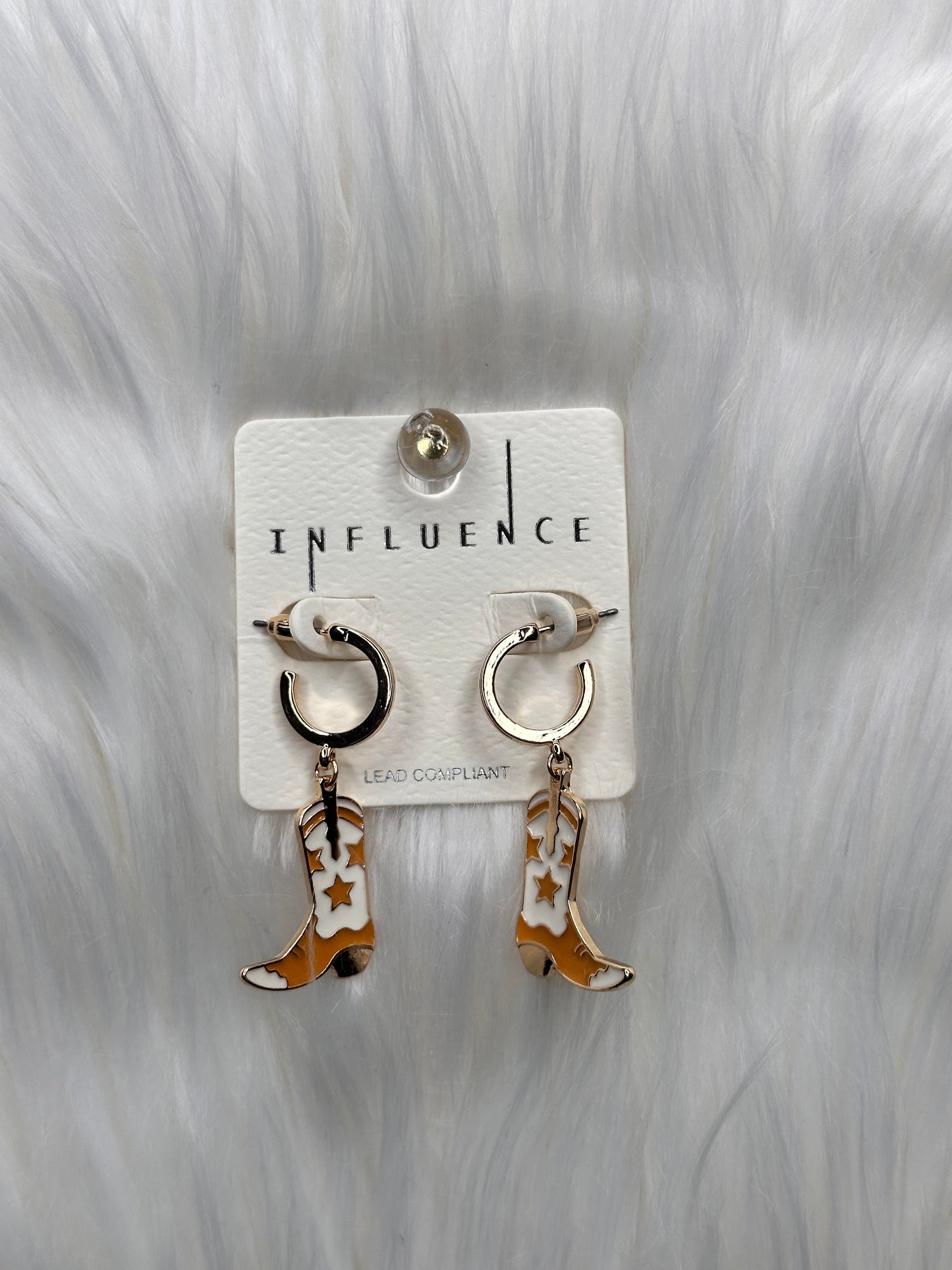 Orange Star Boot Earring