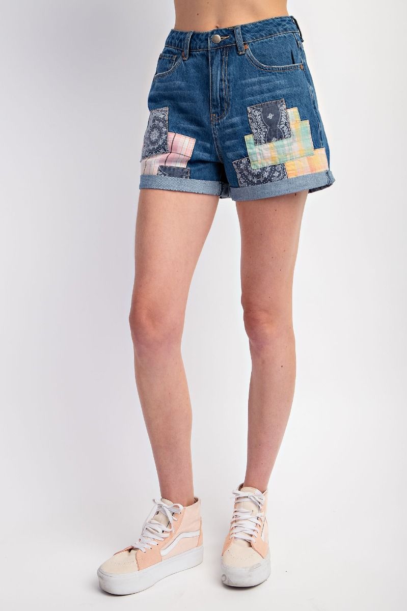 Patched Perfection Denim Shorts