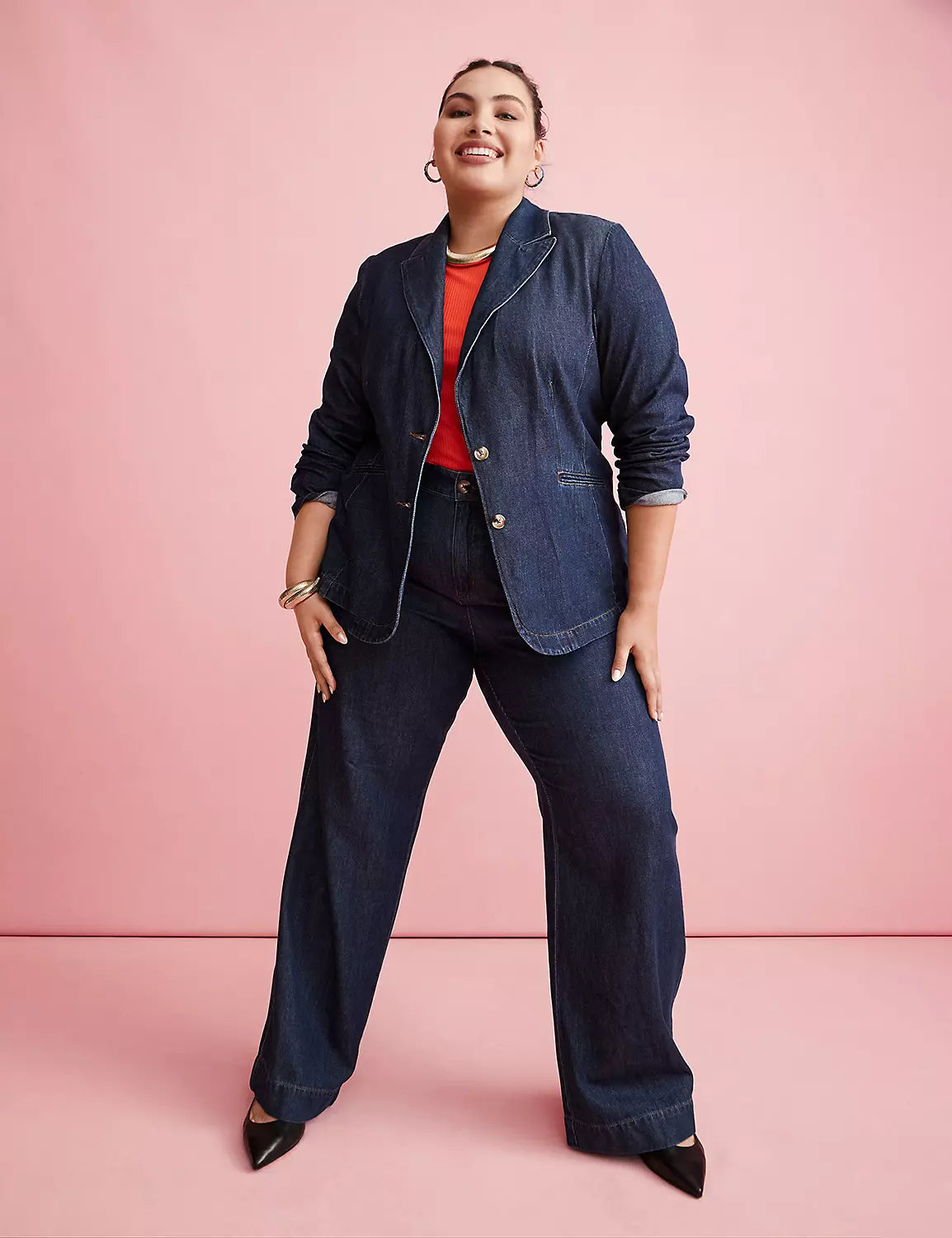 JR-Lane Bryant Dark Denim Suit