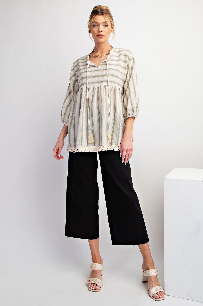 Olive Grove Babydoll Top