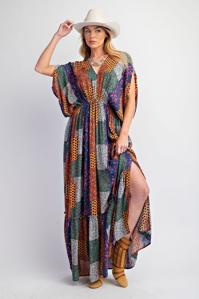 Maya Patchwork Maxi Dress