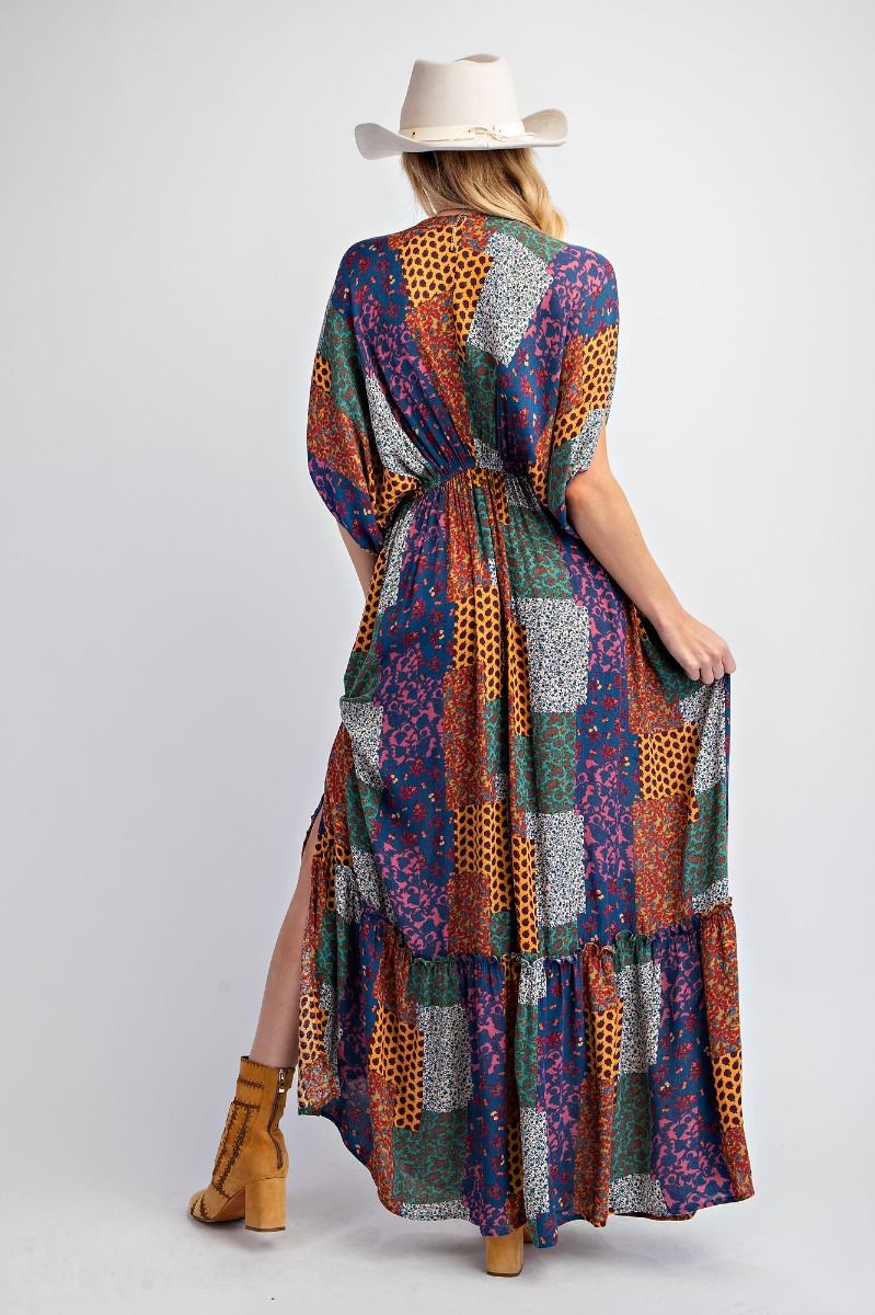 Maya Patchwork Maxi Dress