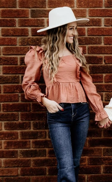 All Ruffled Up Long Sleeve Top
