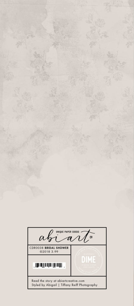 Bridal Shower Greeting Card - 4x9 Card