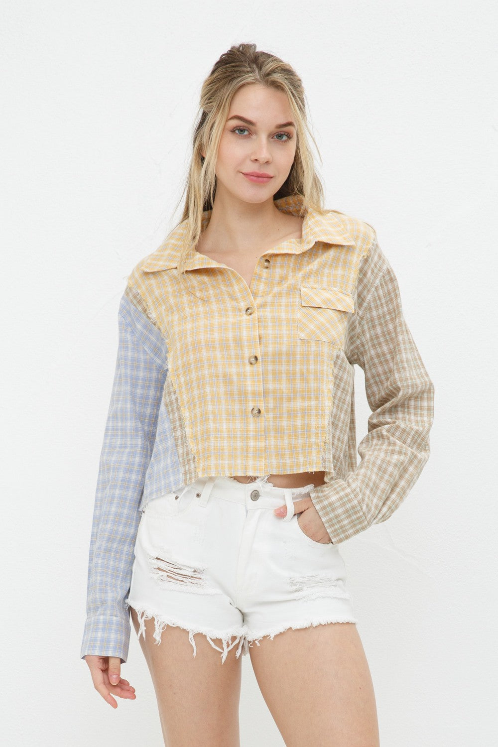 Totally Agreeable Plaid Button Up