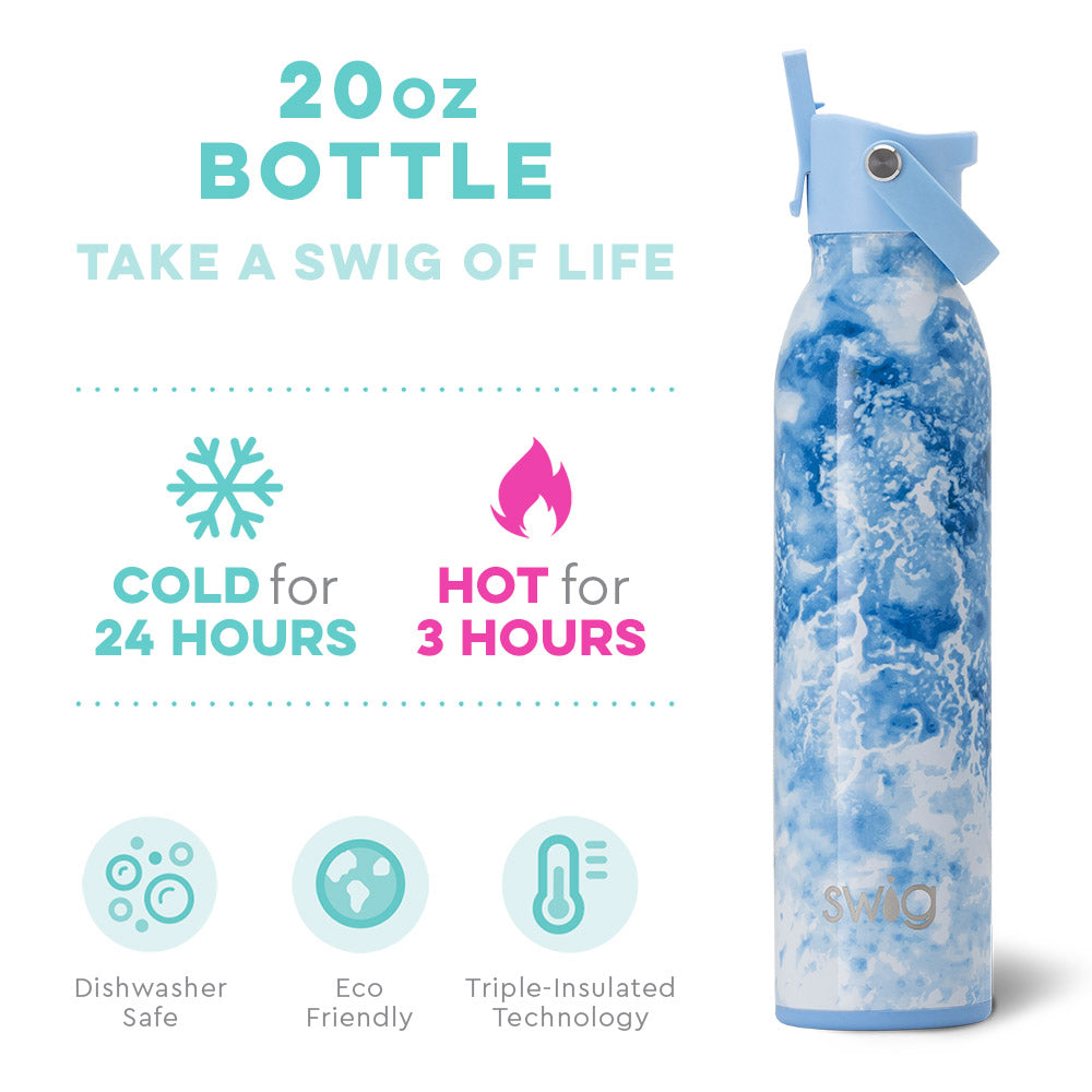 Sea Spray Flip + Sip Water Bottle (20oz)