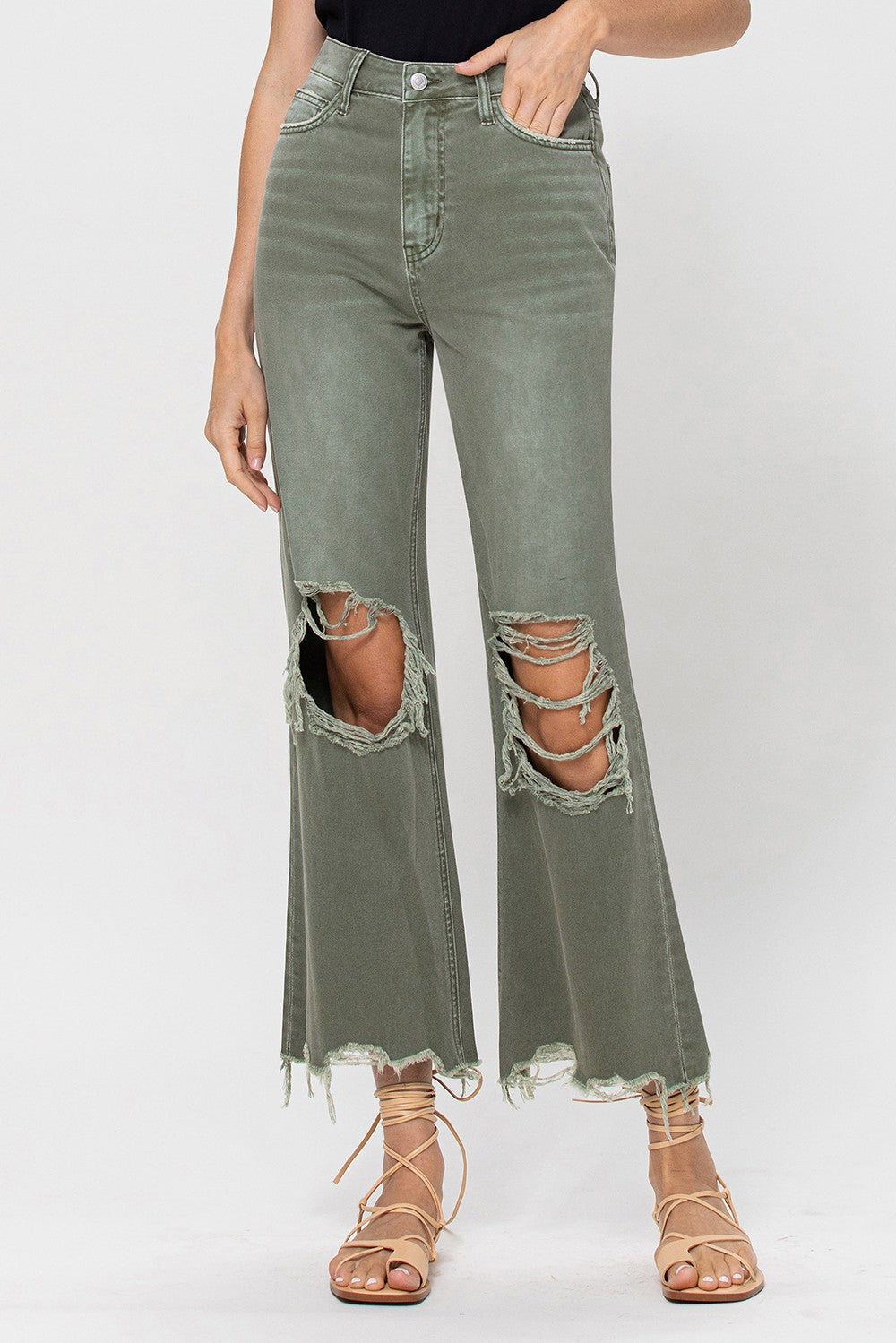 As If 90s Vintage Straight Jeans Green