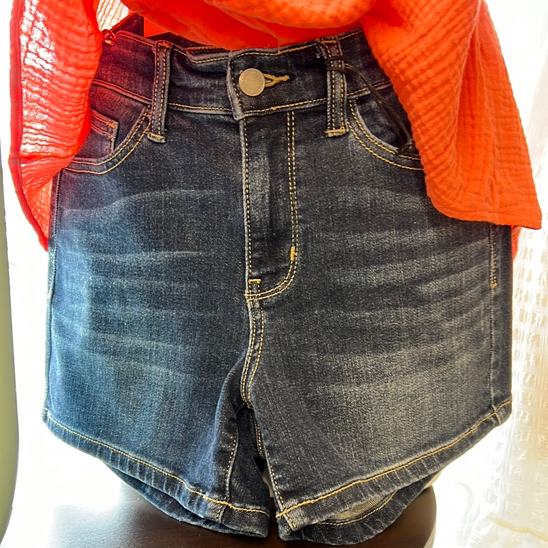 Riley mid rise classic denim shorts