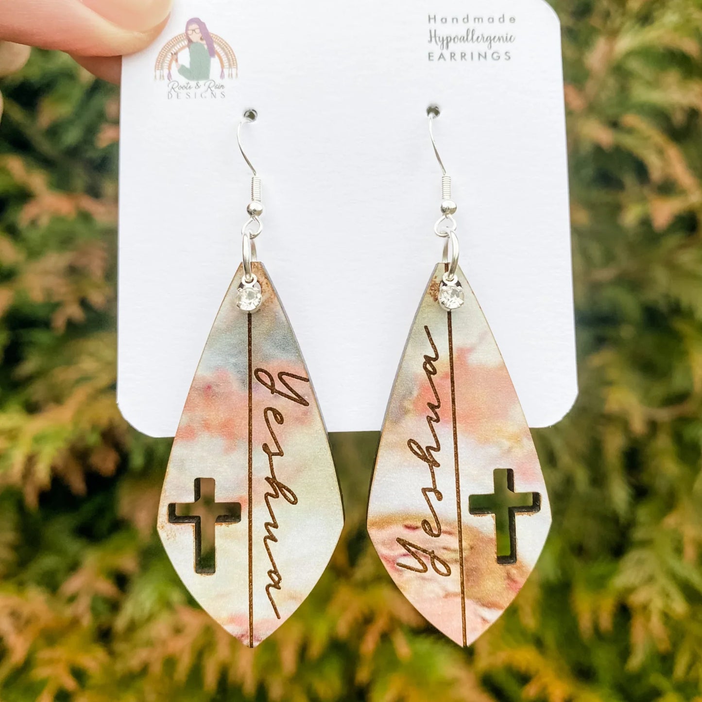 Marbled Stone Yeshua Dangle Earrings