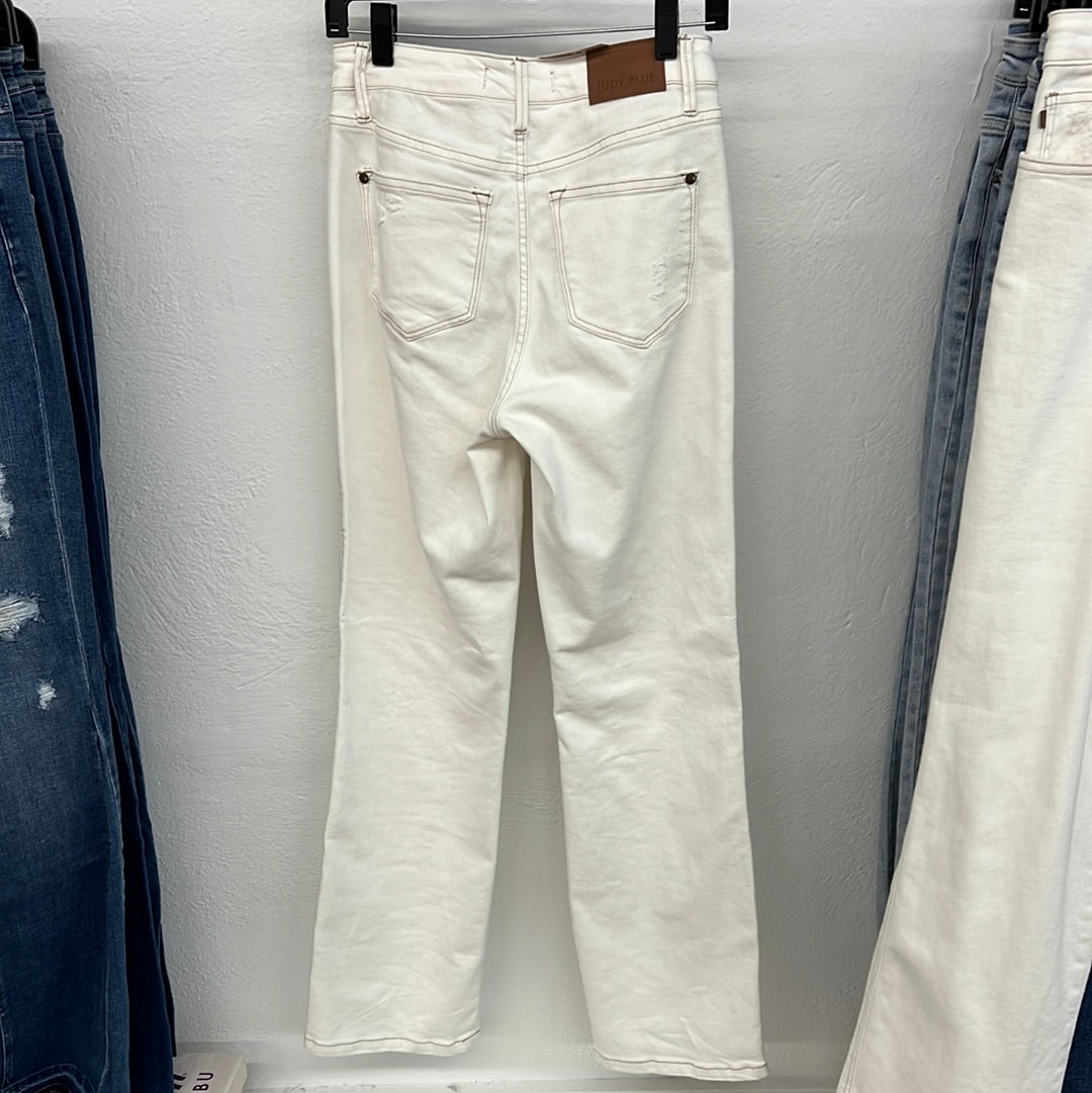 Diana Straight Leg Jeans In White Jeans