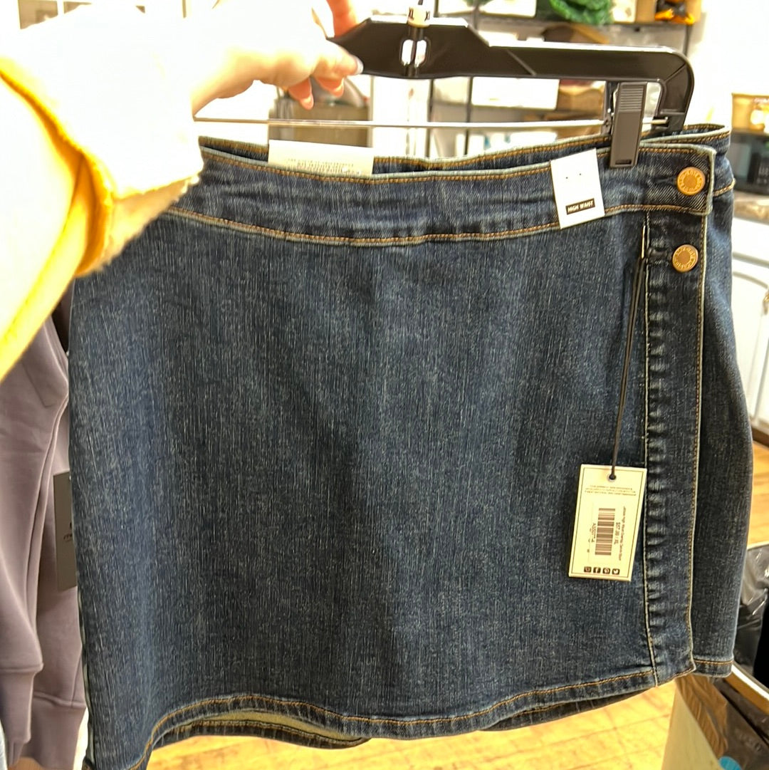 Jalissa high waist overlap denim skirt XL