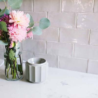 Electric Warmer- Grey Round
