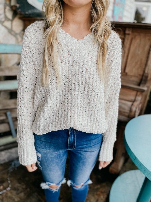 Casually Cozy Sweater- Off White
