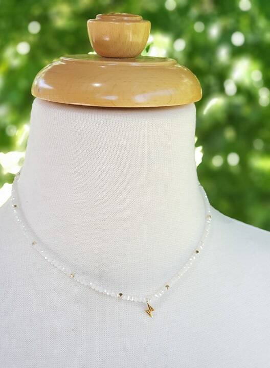 Bolt White Necklace