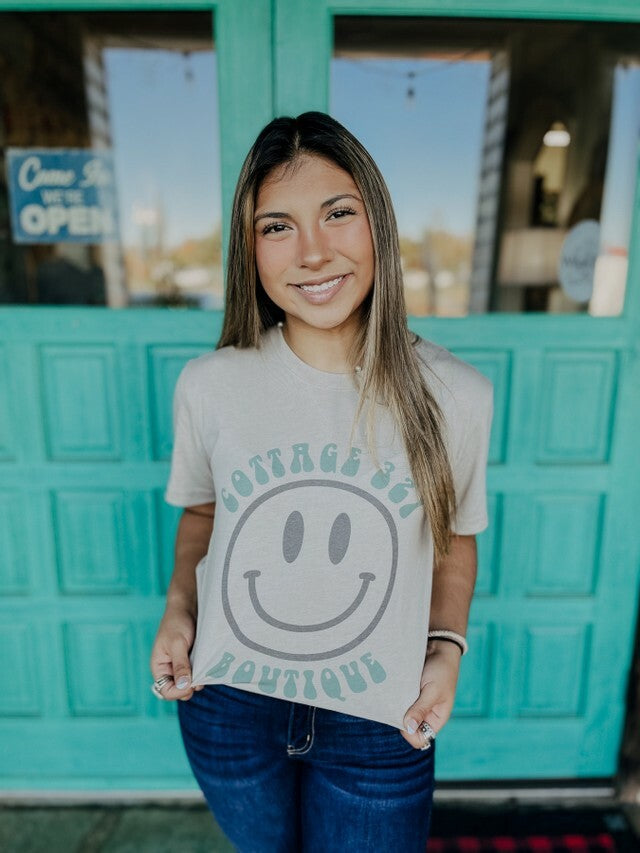 Off White Cottage 321 Smiley Face Graphic Tee