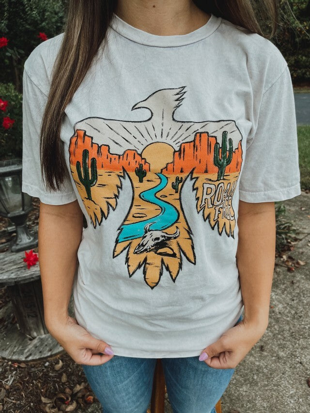 Roam Free Tee- Off White Mineral