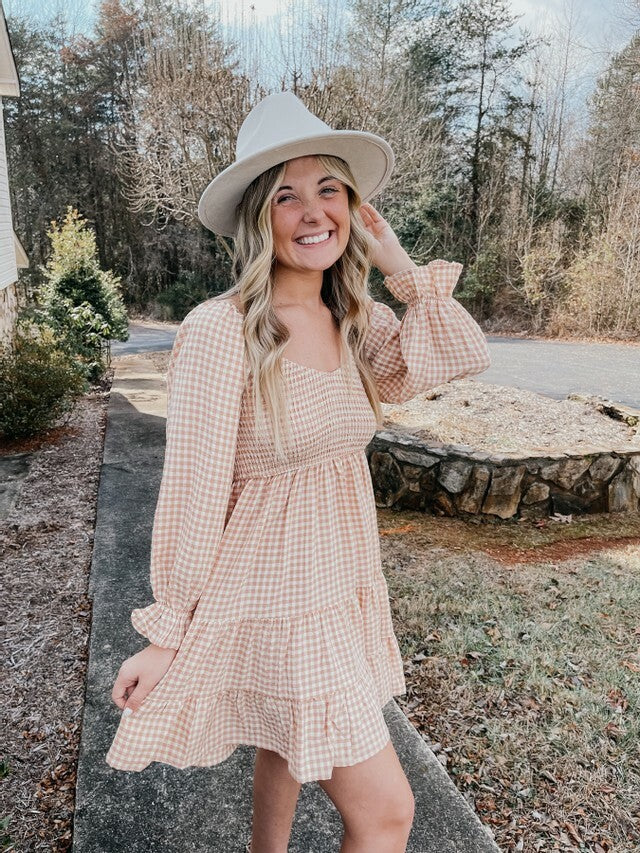 This Moment Mini Dress- Taupe