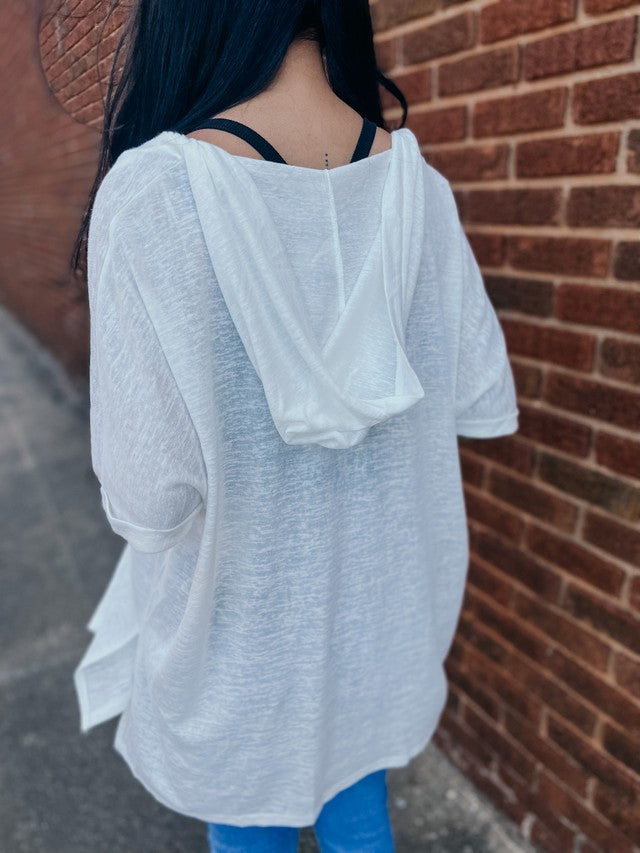 Only Good Days Cardigan White