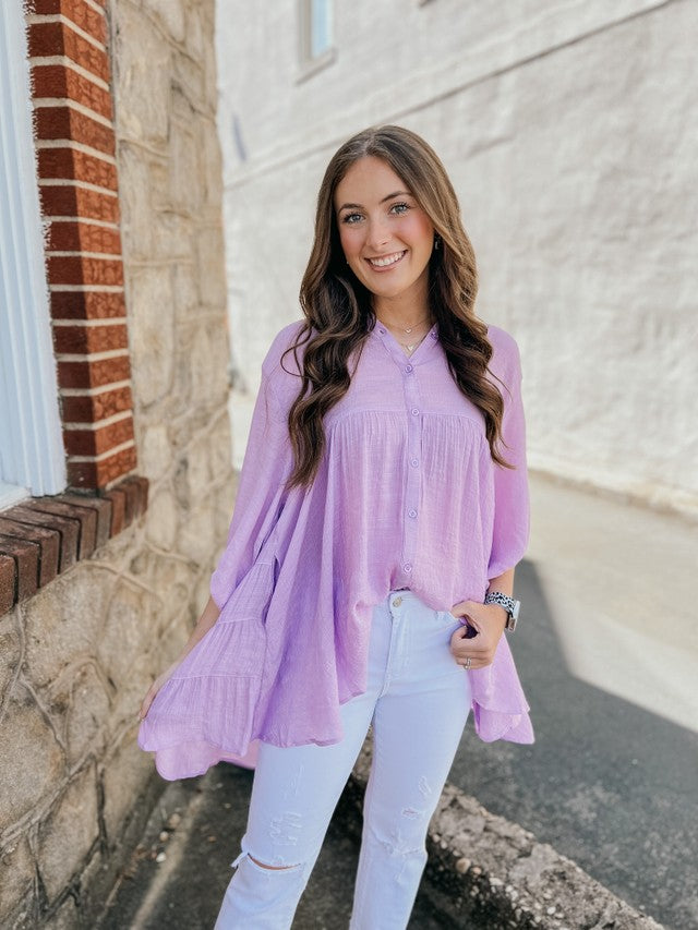 Lavender Fields Flowy Top