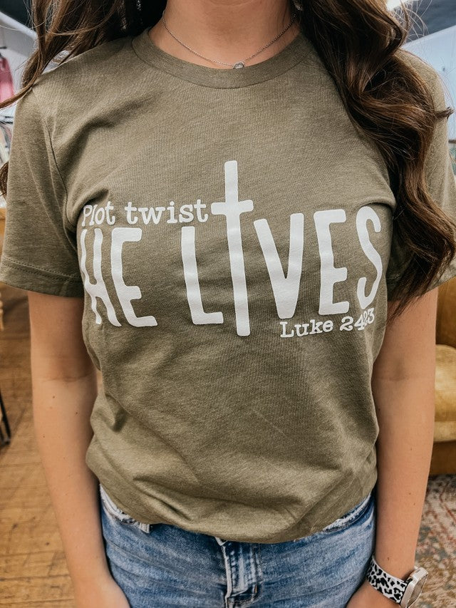 Plot Twist He Lives Tee