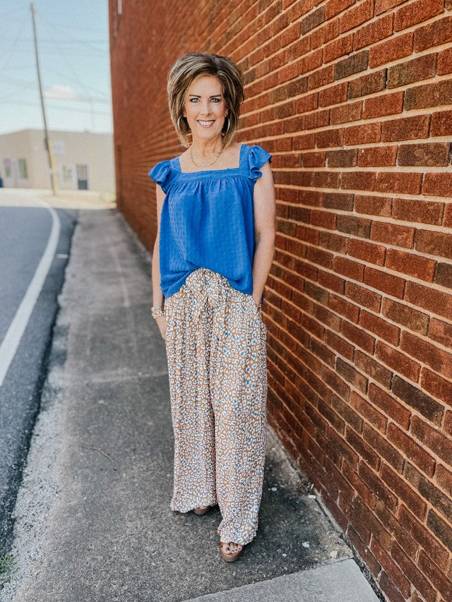 Tan Miss American Wide Leg Pants