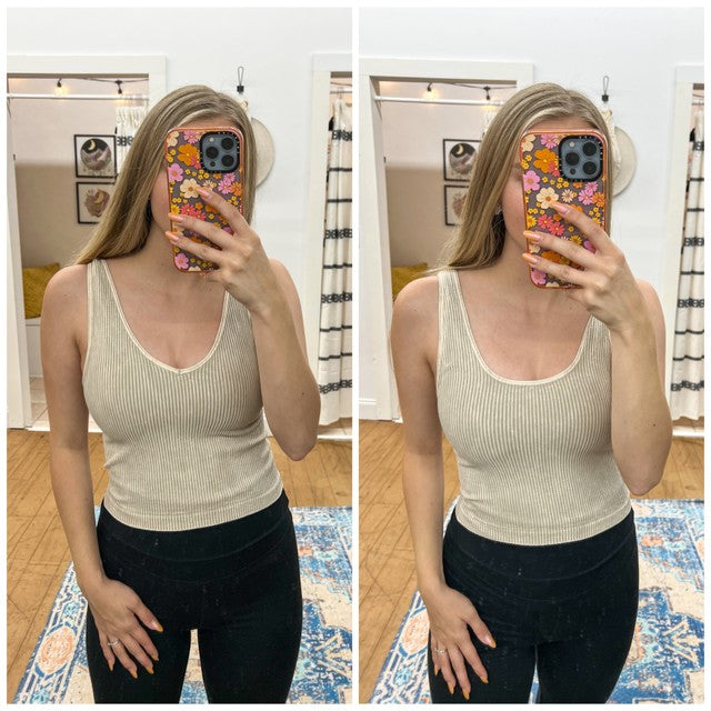 Reversible Seamless Vintage Crop Tank