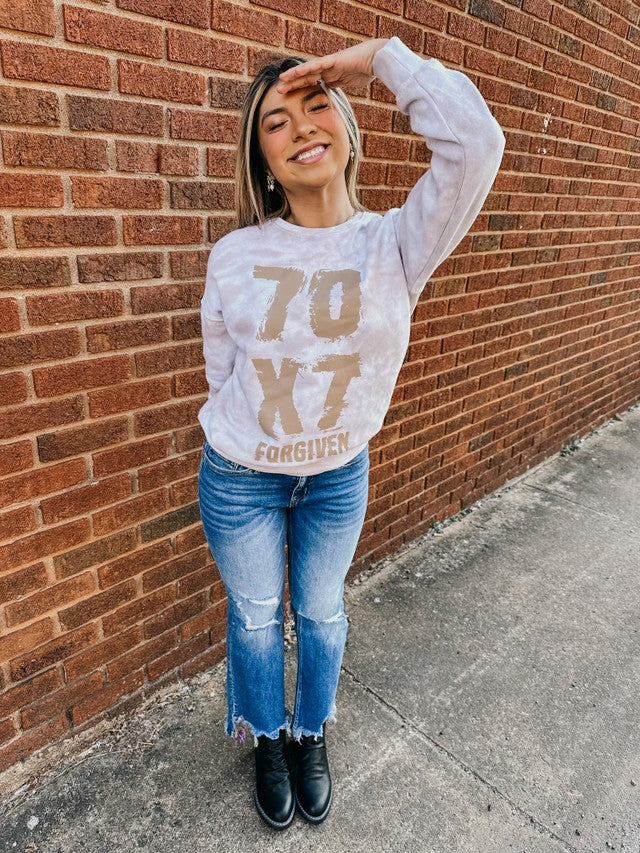 70 X 7 Forgiven Tie Dye Sweatshirt