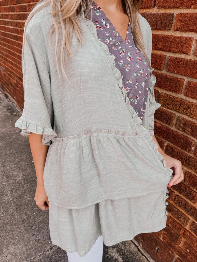 Forever Free Cardigan Sage