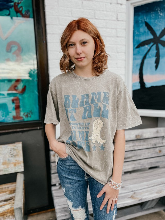 Blame It On My Roots Oversized Tee