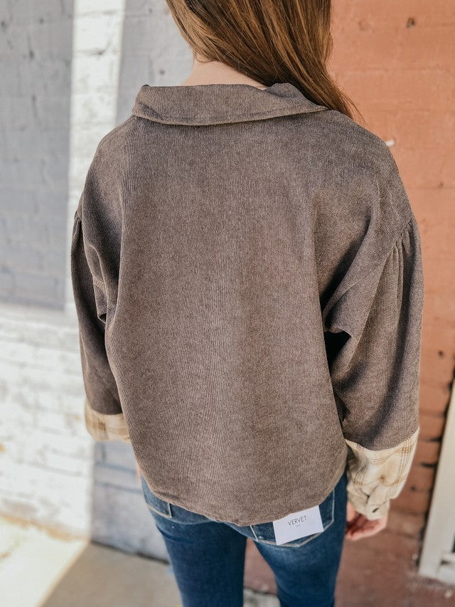 Split Decisions Corduroy Shacket