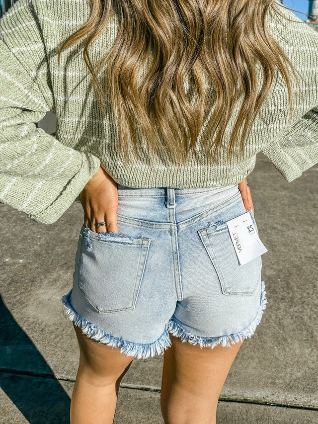 Rebecca High Rise Denim Shorts