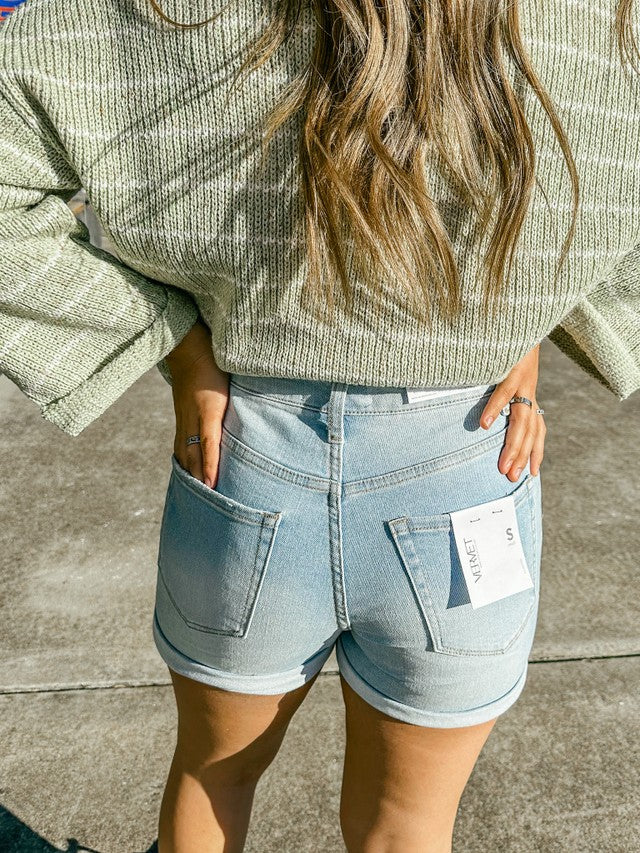 Cortney Denim Mom Shorts