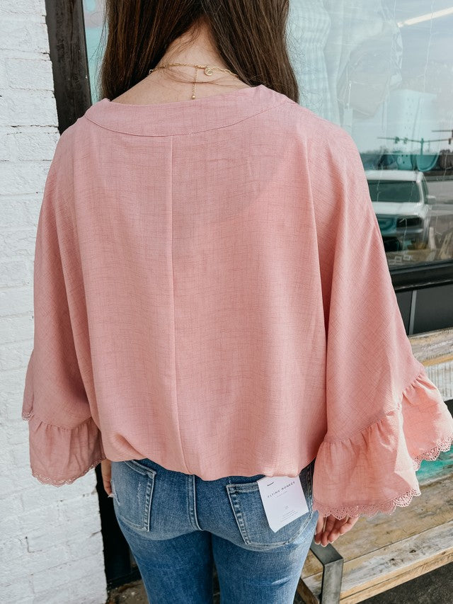 Pink Moment Tied Kimono