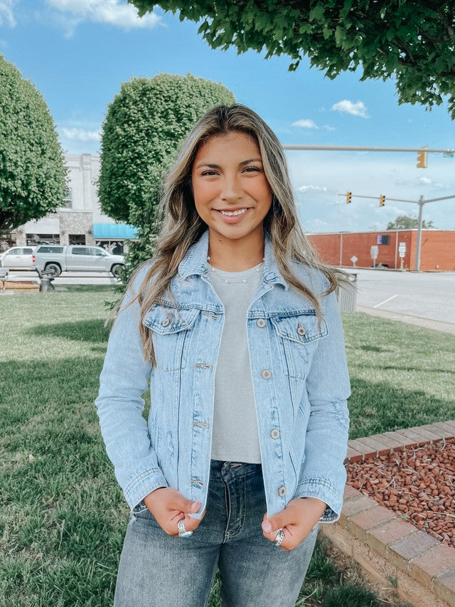 Ella Light Wash Denim Jacket